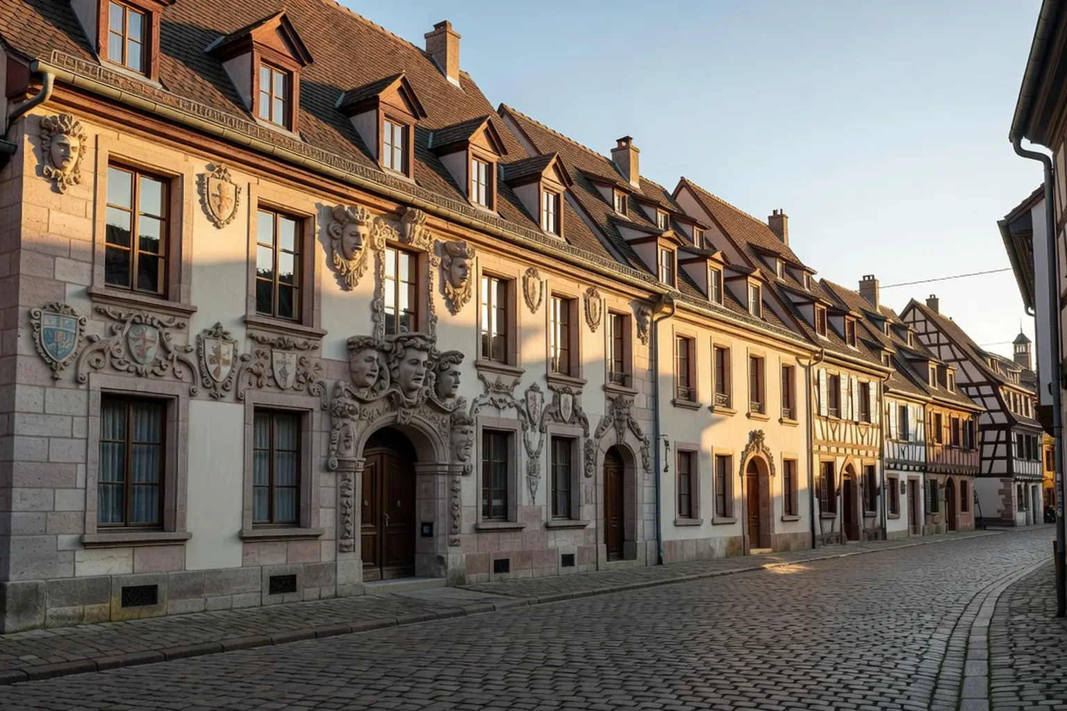 Rue des Têtes à Colmar, architecture Renaissance