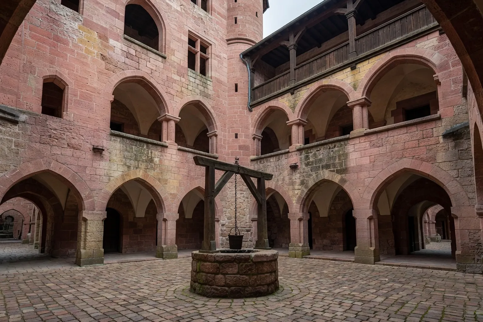 Cour intérieure du château du Haut-Kœnigsbourg