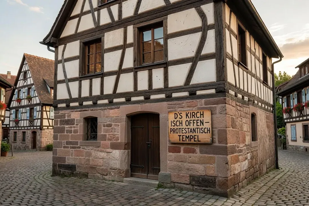 La façade du Temple Neuf de Strasbourg, ancien couvent dominicain devenu temple protestant
