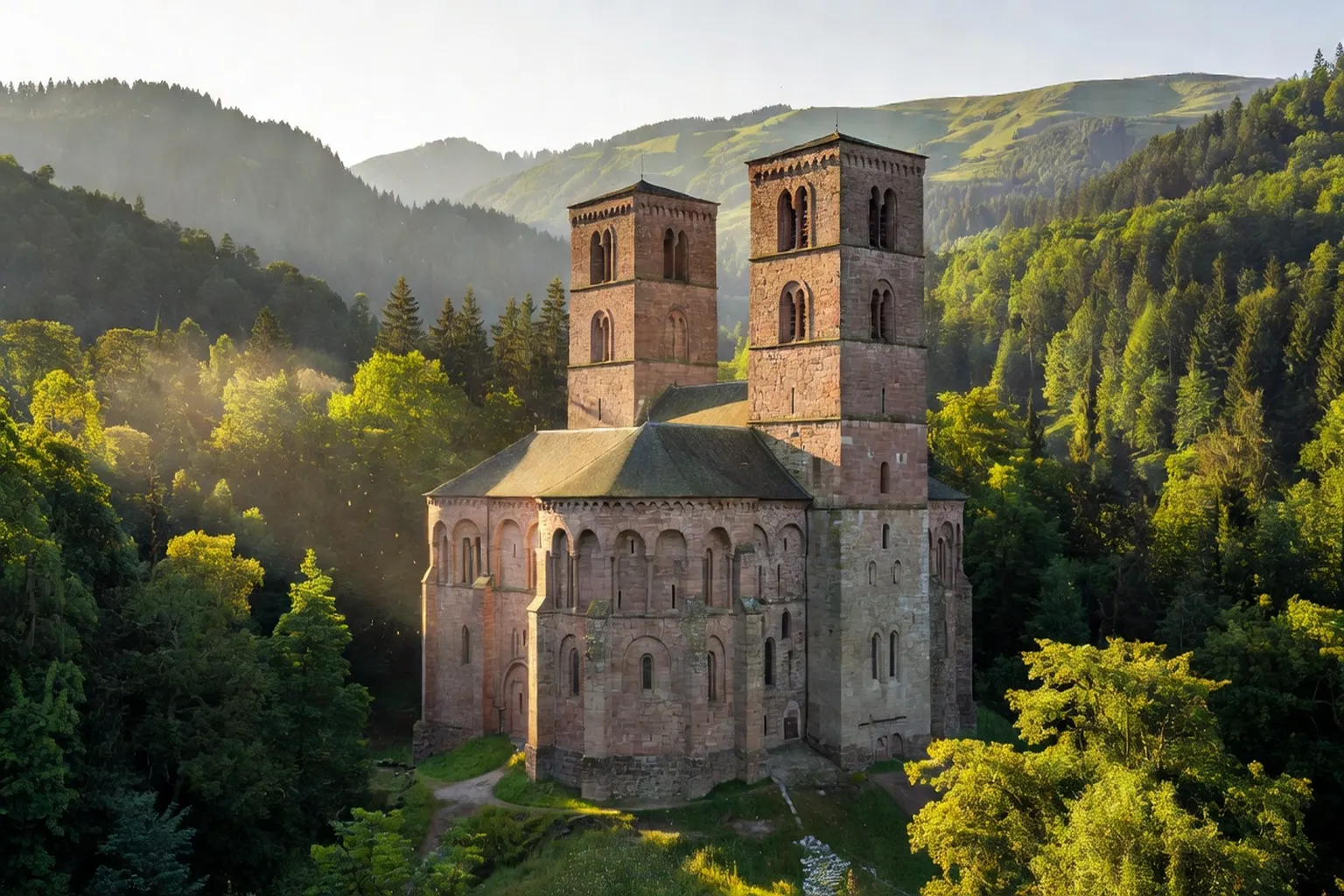 Abbaye de Murbach : joyau de l'art roman carolingien en Haute-Alsace