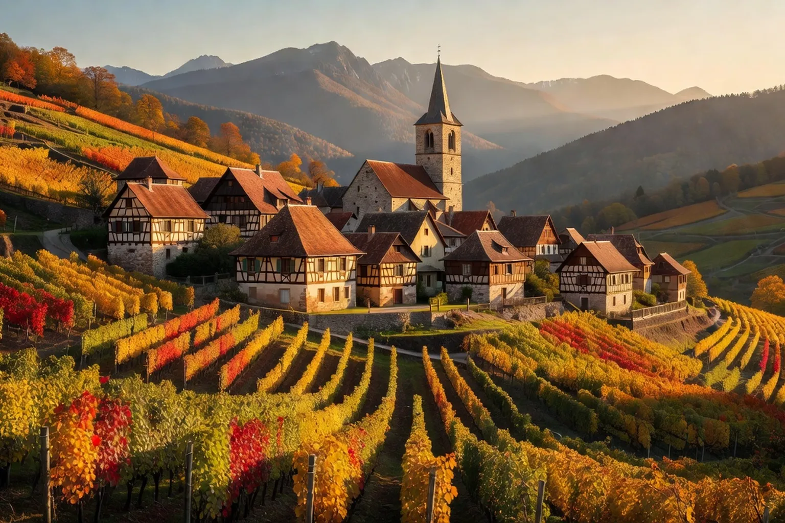 Route des Vins d'Alsace : patrimoine viticole et paysager