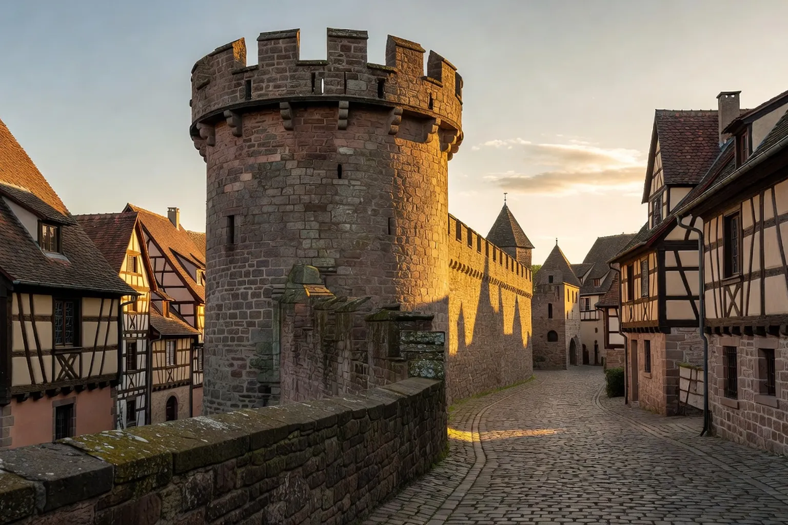 Tours et remparts des villes fortifiées d'Alsace : de Strasbourg a Obernai