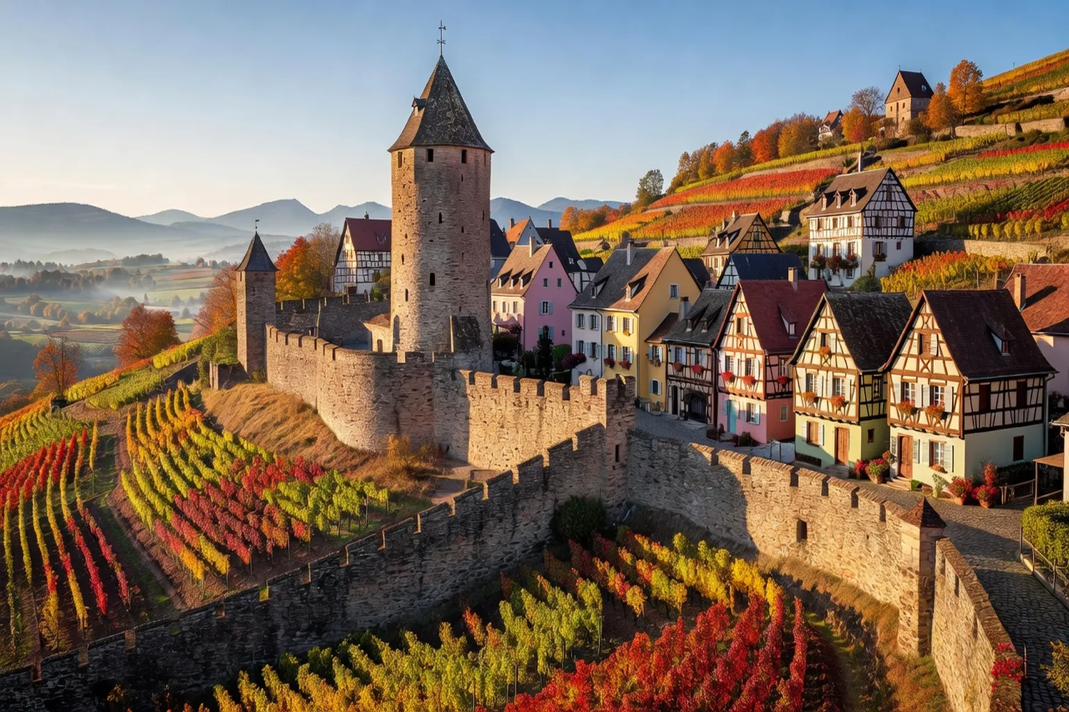 Patrimoine fortifié des villages de la Route des Vins d'Alsace